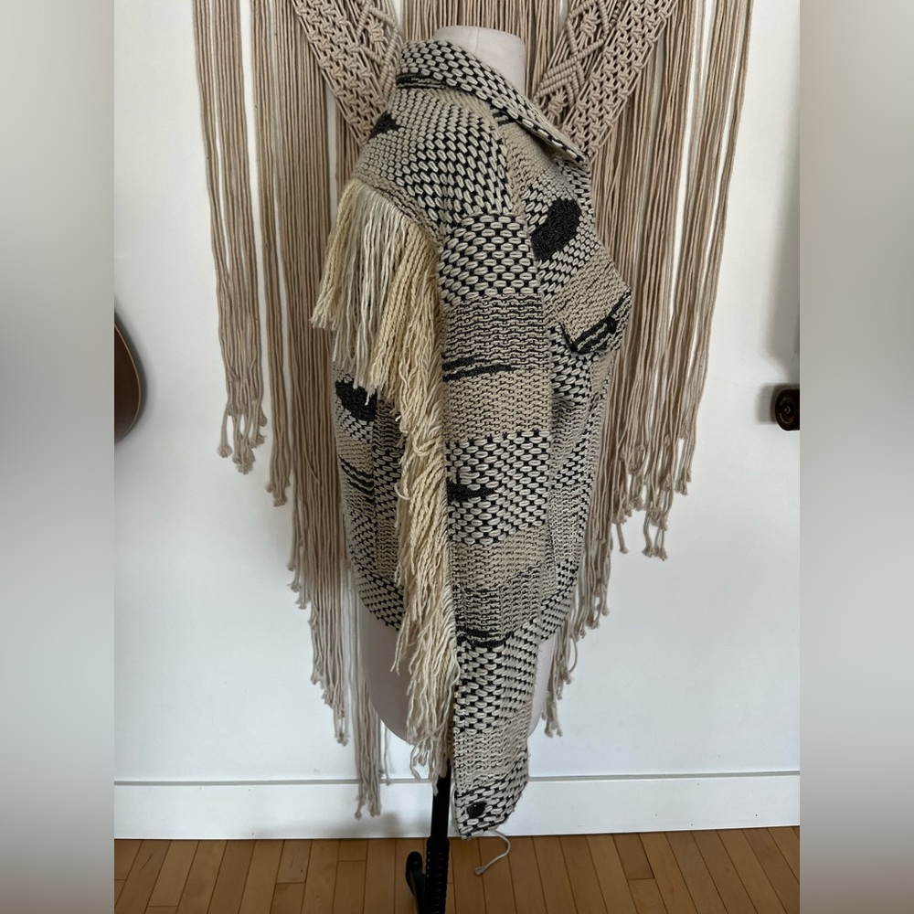 Levi's Women's Made and Crafted Tribal Woven Fringe Jacket